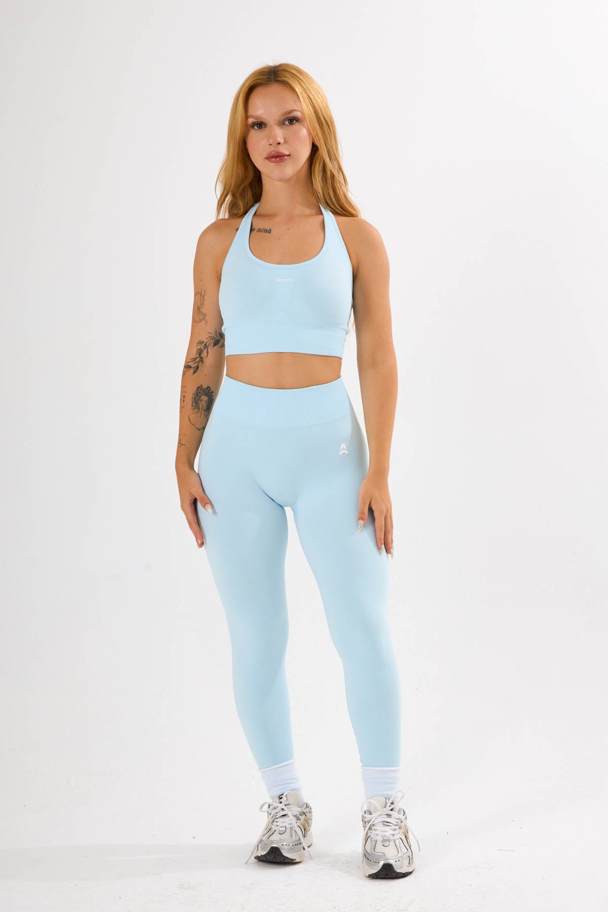 Blue Bloom Corset Tayt Mavi