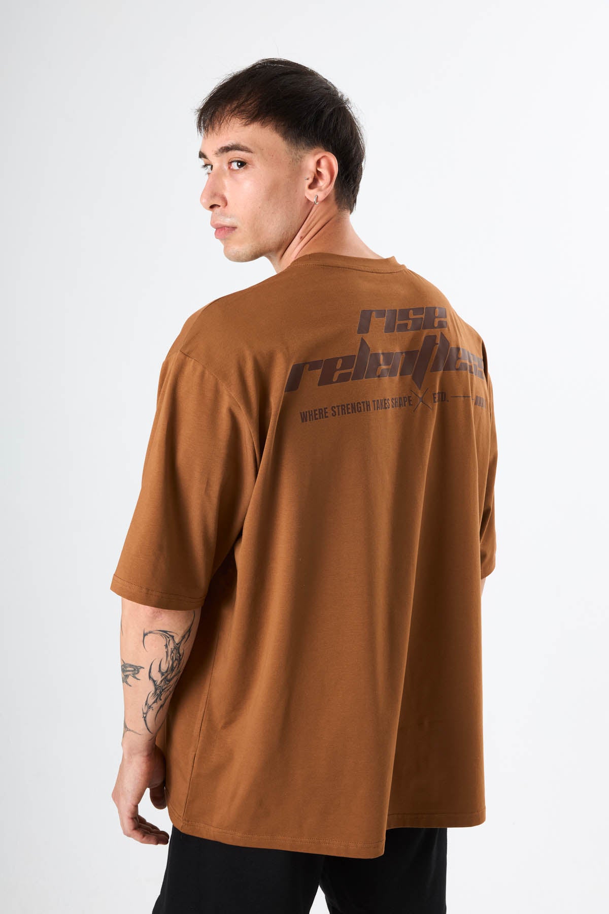 Rise Relentless Oversize Tişört Kahverengi