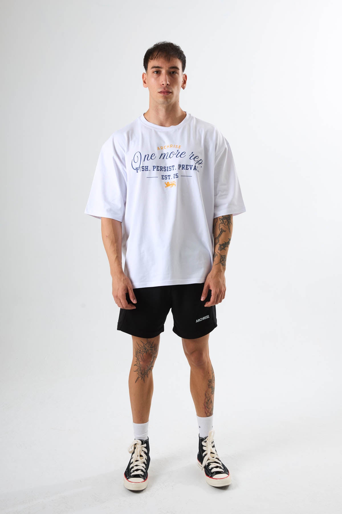 No Rush Oversize Tişört Beyaz
