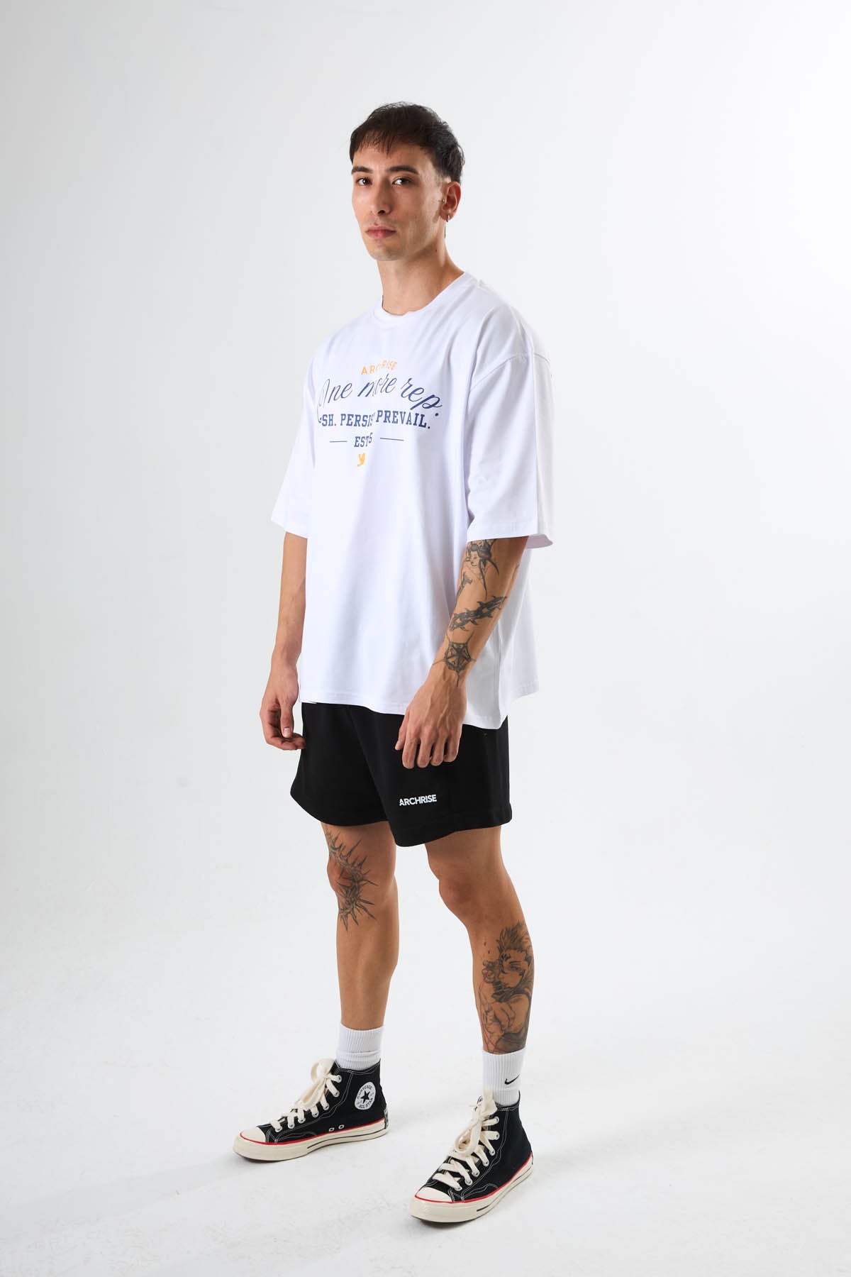 No Rush Oversize Tişört Beyaz