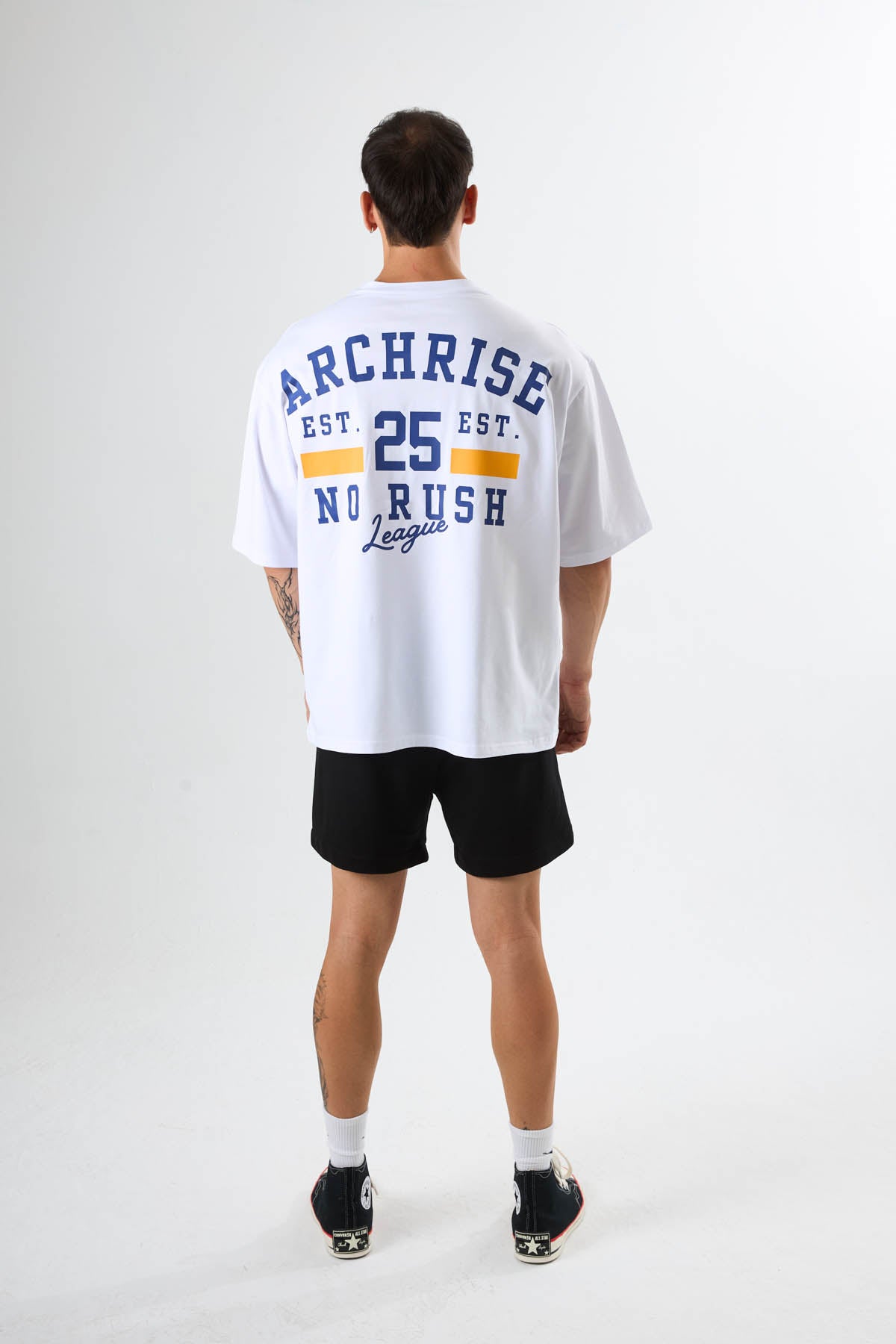 No Rush Oversize Tişört Beyaz