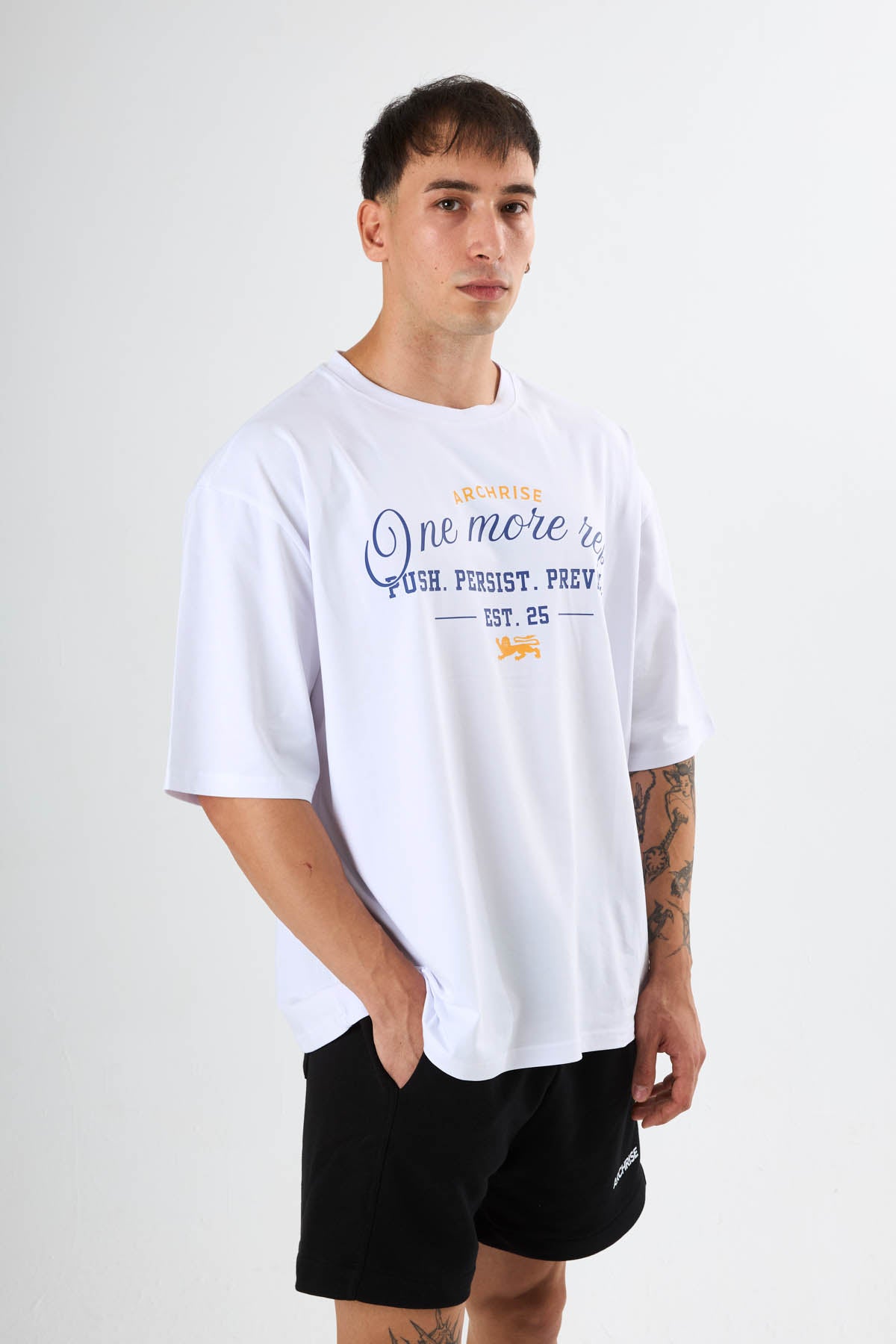 No Rush Oversize Tişört Beyaz