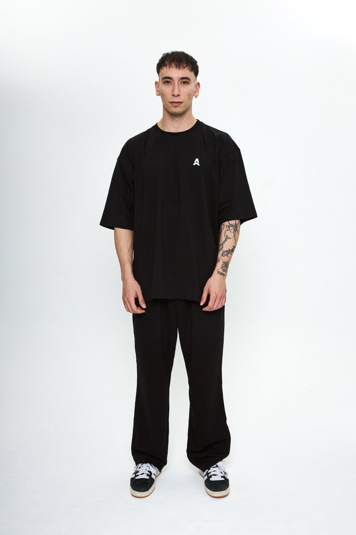 Archrise Black Shiny Oversize T-Shirt Beyaz
