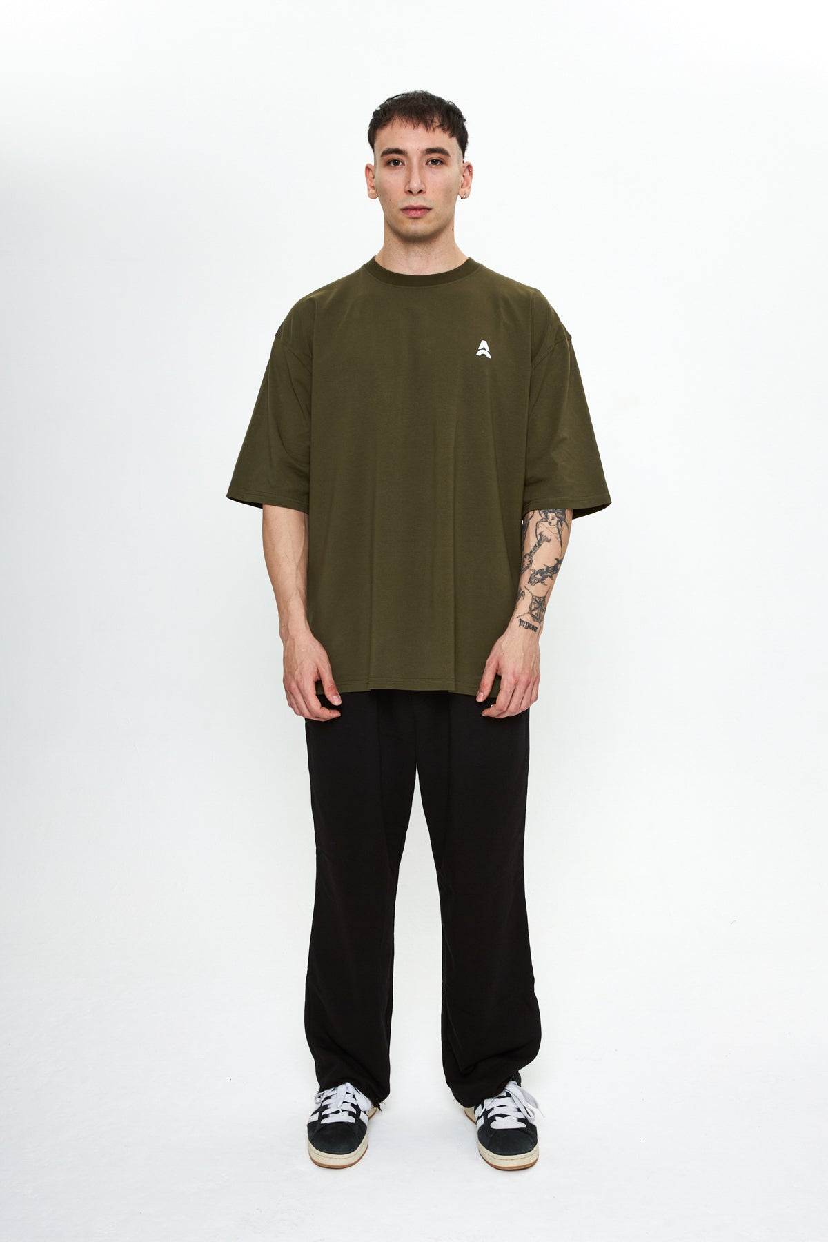 Archrise Printed Oversize T-Shirt Haki