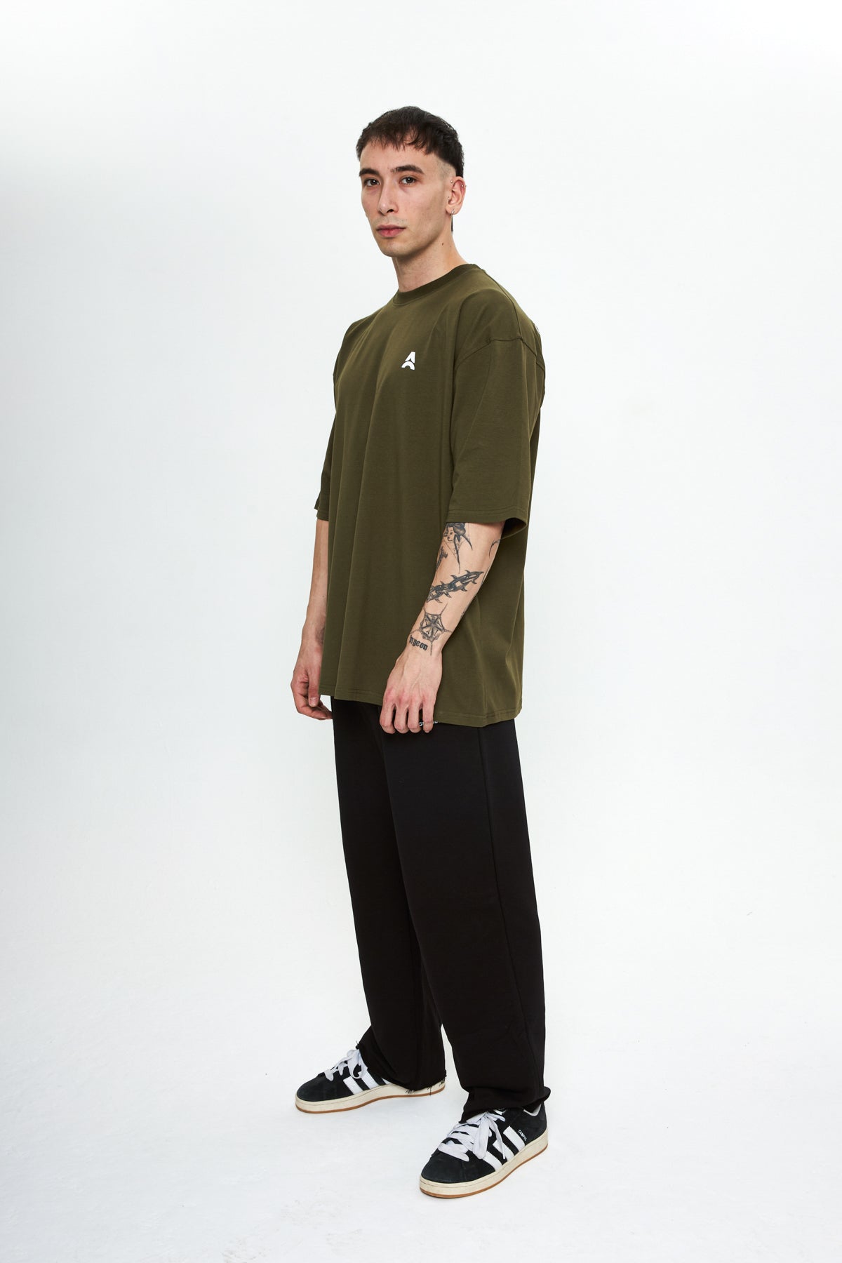Archrise Printed Oversize T-Shirt Haki