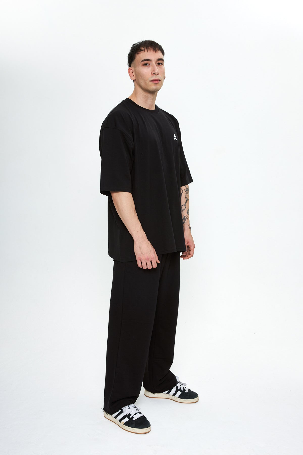 Archrise Black Shiny Oversize T-Shirt Beyaz