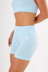 Blue Bloom Corset Biker Short Mavi