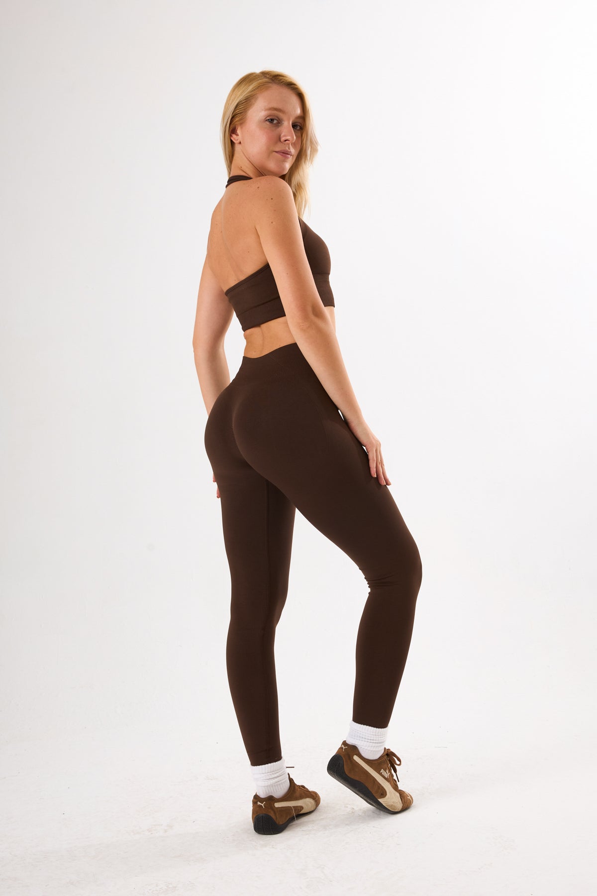 Espresso Crush Corset Tayt Kahverengi