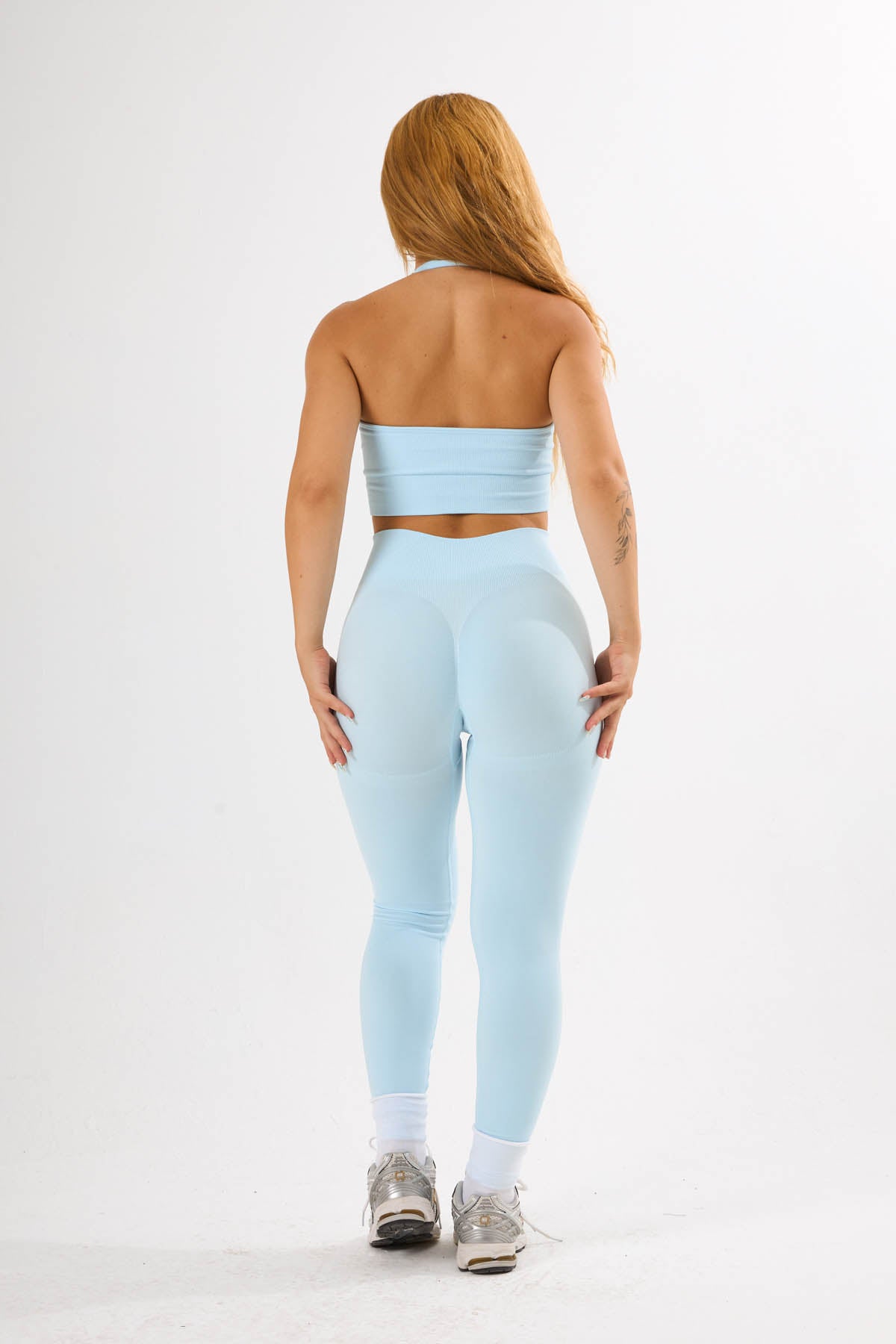 Blue Bloom Corset Tayt Mavi
