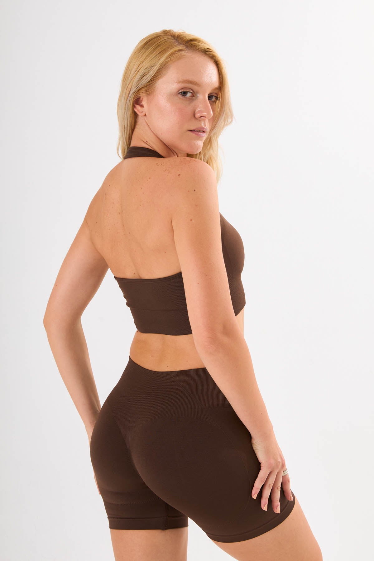 Espresso Crush Halter Neck Bra Kahverengi