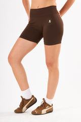 Espresso Crush Corset Biker Short Kahverengi