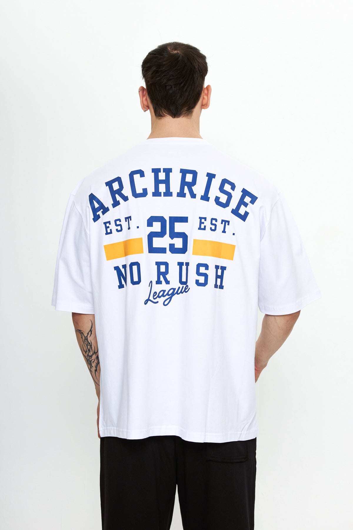 No Rush Oversize T-Shirt Beyaz