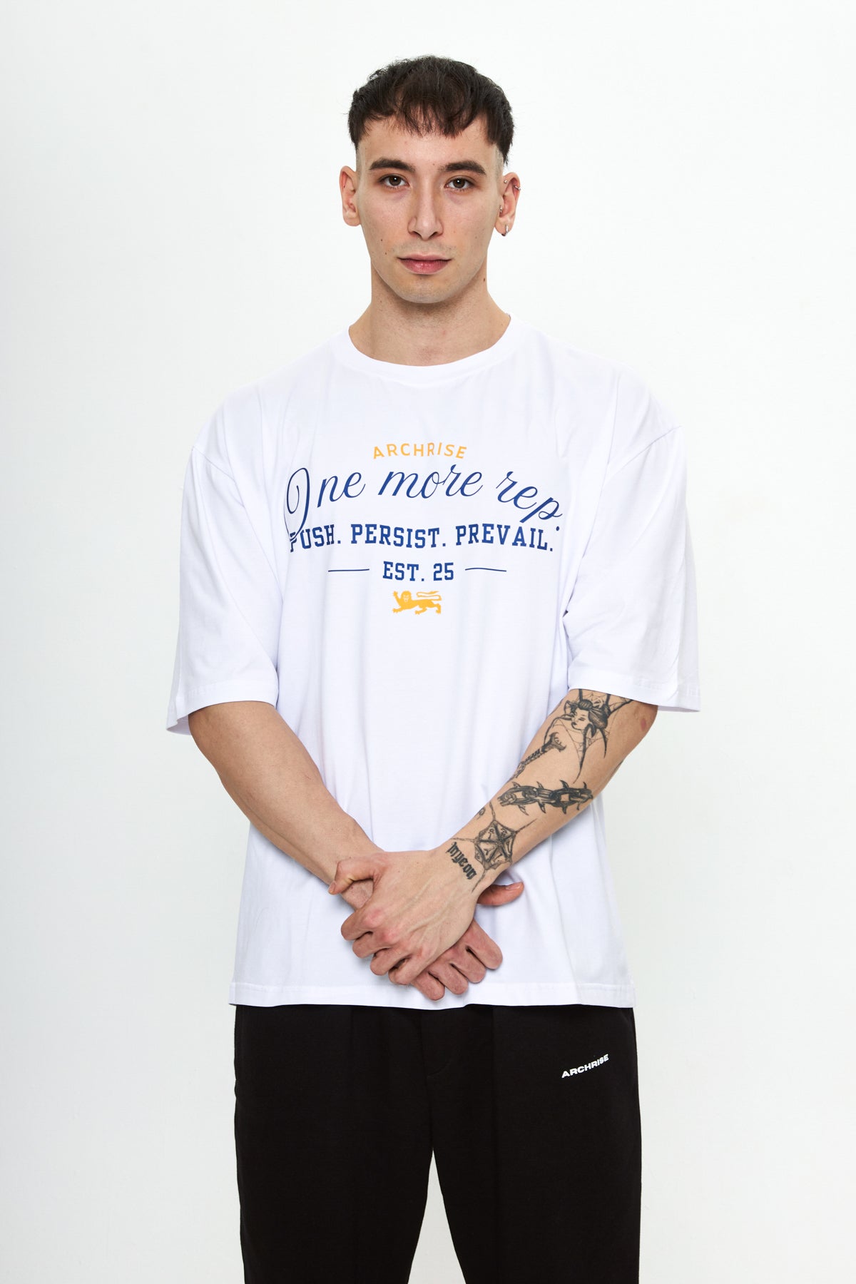 No Rush Oversize T-Shirt Beyaz